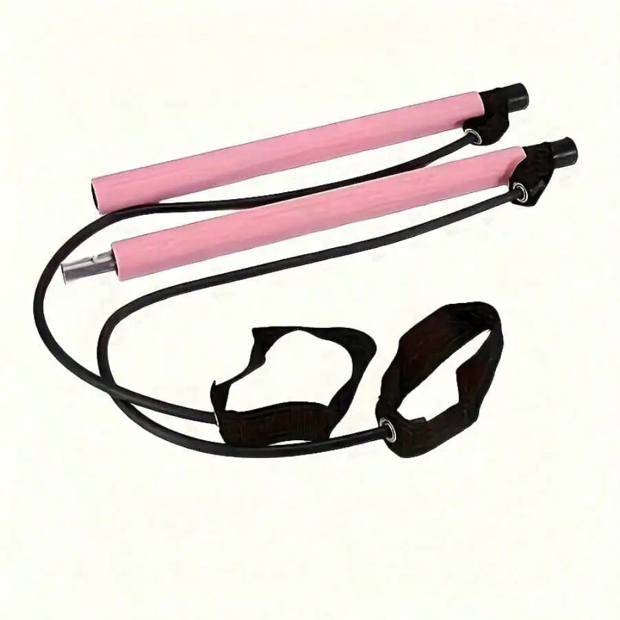 1 Set Of Pilates Bar Accessories, With Colorful Resistance Bands - Stainless Steel Fitness Equipment For Women