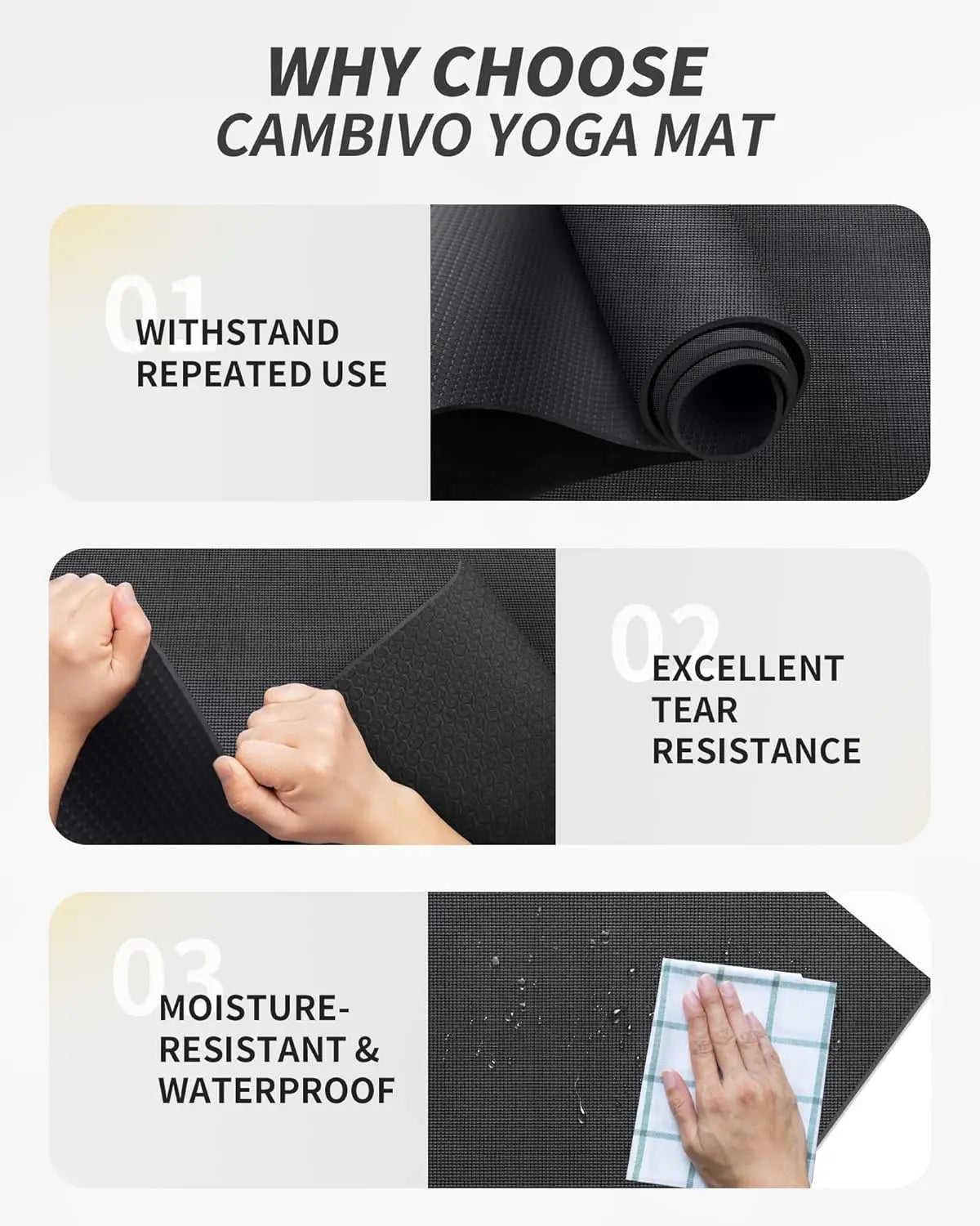 Yoga Mat for Women and Men/Extra Long and Wide Exercise Mat(72"x48"/84"x30"), Non Slip Workout Mat for Yoga