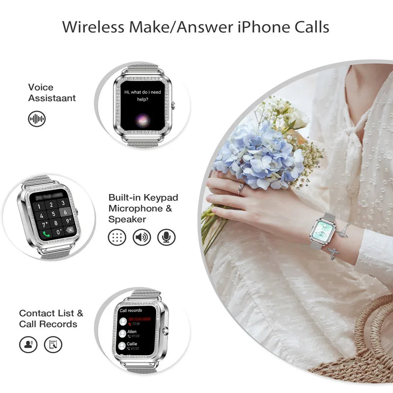 Women's Fashion Wearable Smartwatch (answer/dial)/For Android And IPhone Fitness Watch AI Voice Function