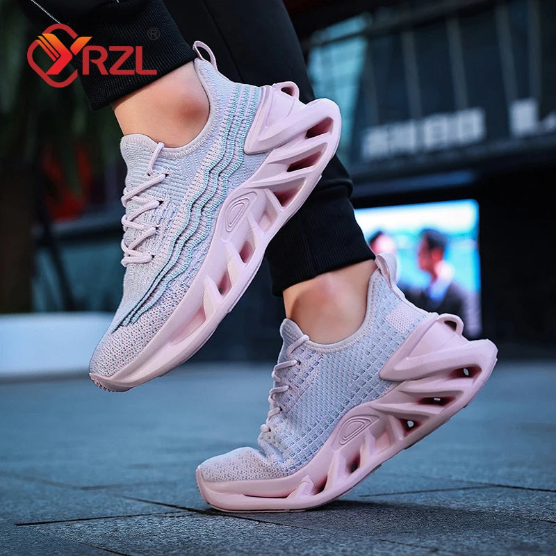 YRZL Sneakers Women Running Shoes Breathable Mesh Comfortable/Athletic Sneakers for Men Non Slip Sports Shoes for Woman