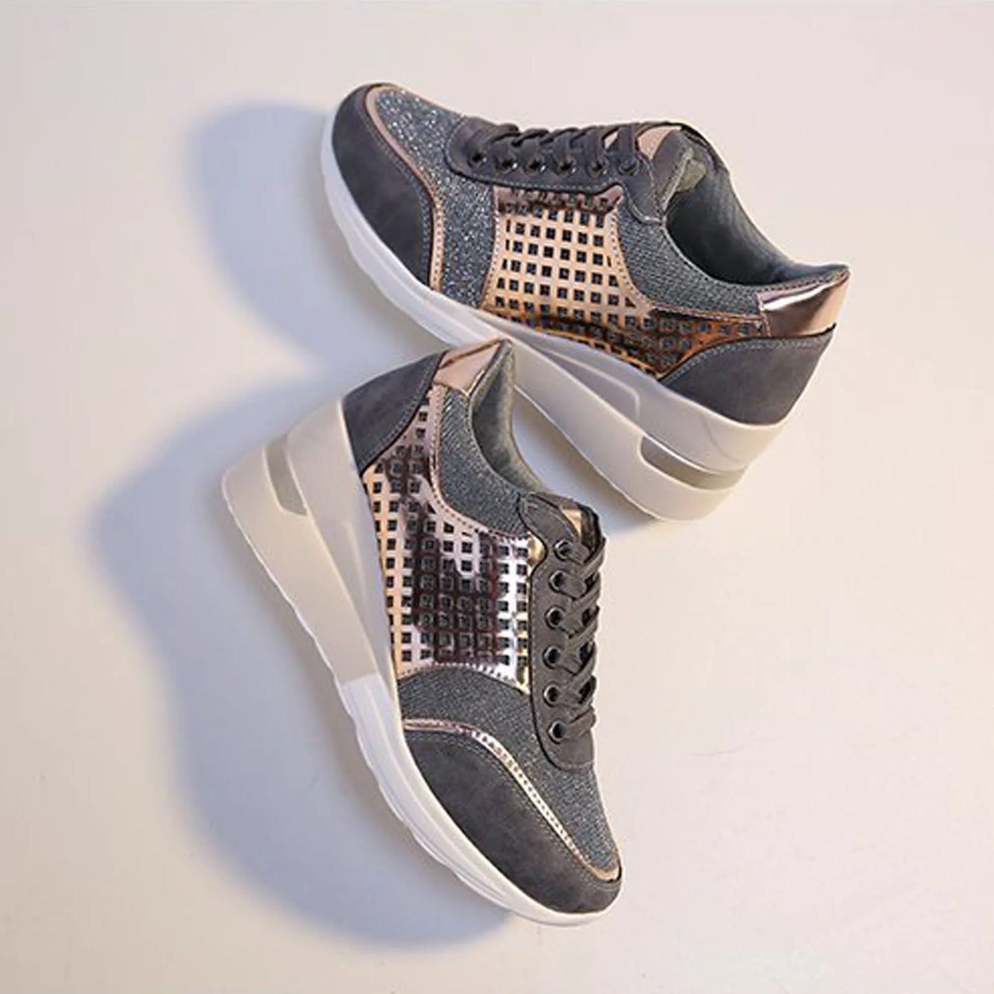 Leopard Print Summer Woman Sneakers/Sport Shoes Leather Surface Breathable