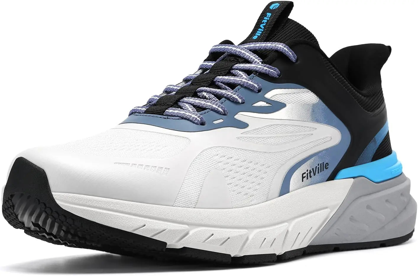 FitVille Comfortable Extra Wide Walking Shoes for Men/Lightweight Men[s Walking Shoes Wide Width Non Slip Cushioned