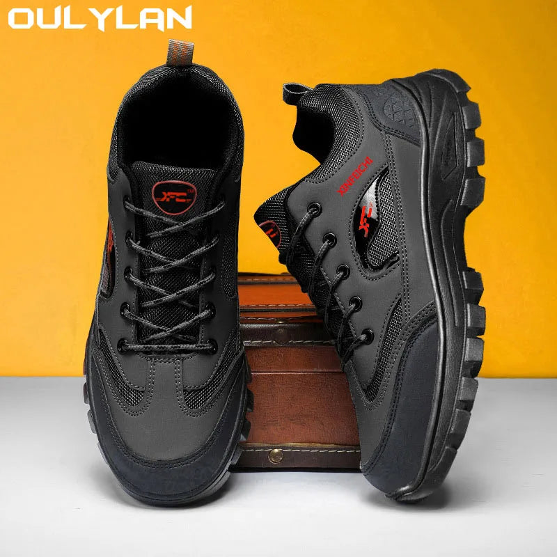 Oulylan Hiking Shoes Men Casual Sport Sneakers Rubber/Non Slip Outdoor Walking Shoes Comfortable Climbing Male