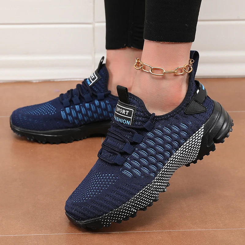 Women's Running Shoes Mesh Breathable Comfortable/Non Slip Sneakers Lightweight Fashionable Women's Vulcanized Shoes