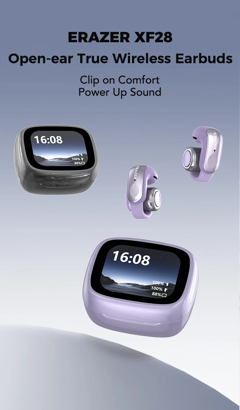 ERAZER XF28 Bluetooth V6.0 Translation Earphones Open-ear/True Wireless Earbuds Office Travel ASMR Headset APP