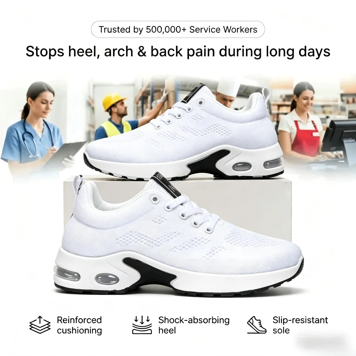 Women's Retro Chunky Sneakers Breathable Lace-Up Platform Shoes/Non-Slip & Shock-Absorbing Wide Fit Friendly for Gym & Street Style