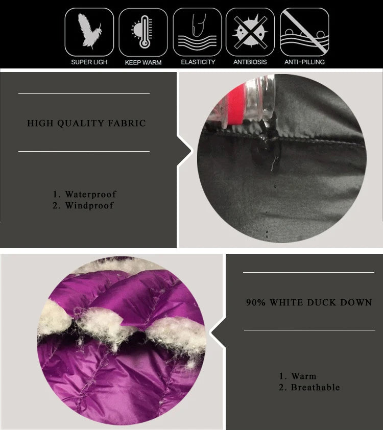 New Spring Autumn Jackets Fashion Women Long Sleeve Ultra Packable/Hooded Down Coat Office Lady Commute Puffer Outerwear