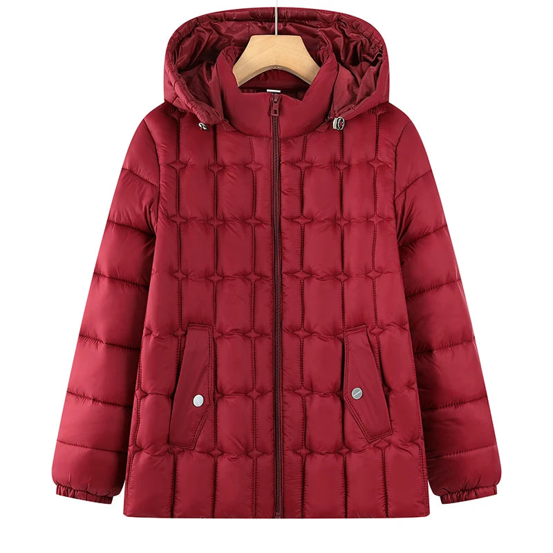 Winter Down Cotton Jacket Thick Warm Parkas Women Hooded Puffer Coat/Loose Casual Overcoat Cotton-padded Jacket Female Outerwear