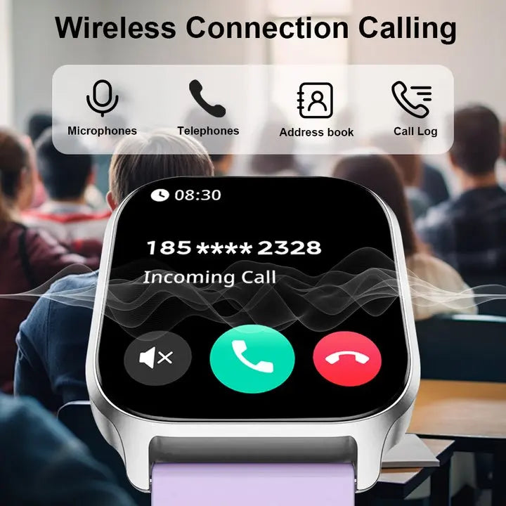 LAXASFIT 2025 New Smart Watch Bluetooth Call/Dial Multiple Sports Modes/SMS Alert IP68 Waterproof Sports Smart Watch