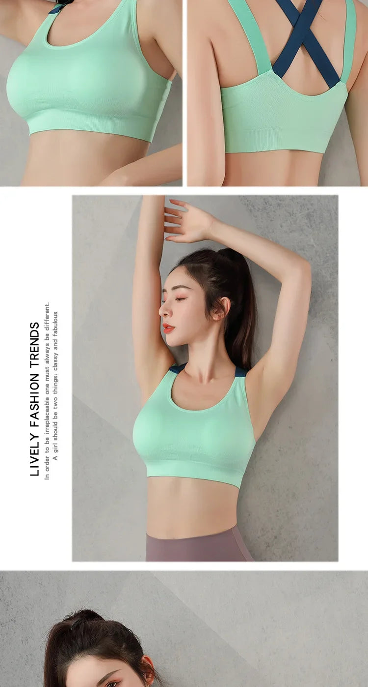 Sports Bra for Women Gym Seamless High Impact Sports Bra Yoga/Fitness Top Female Underwear Push-up bra Sportswear bralette