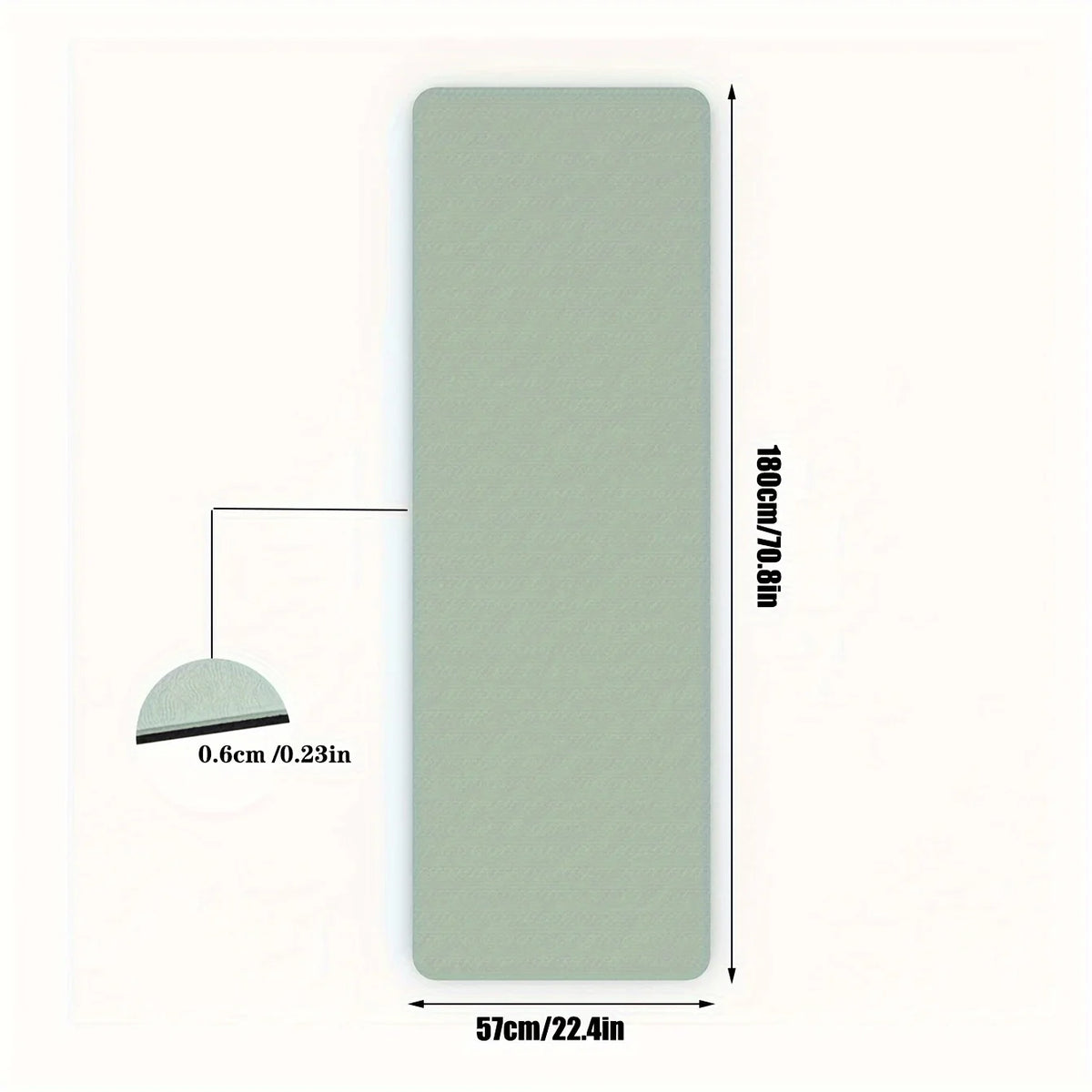 TPE Yoga Mat Non Slip Texture for Pilates Jumping Fitness Men/Women Exercise Pink Green Purple Coffee White Gray Yoga Mat
