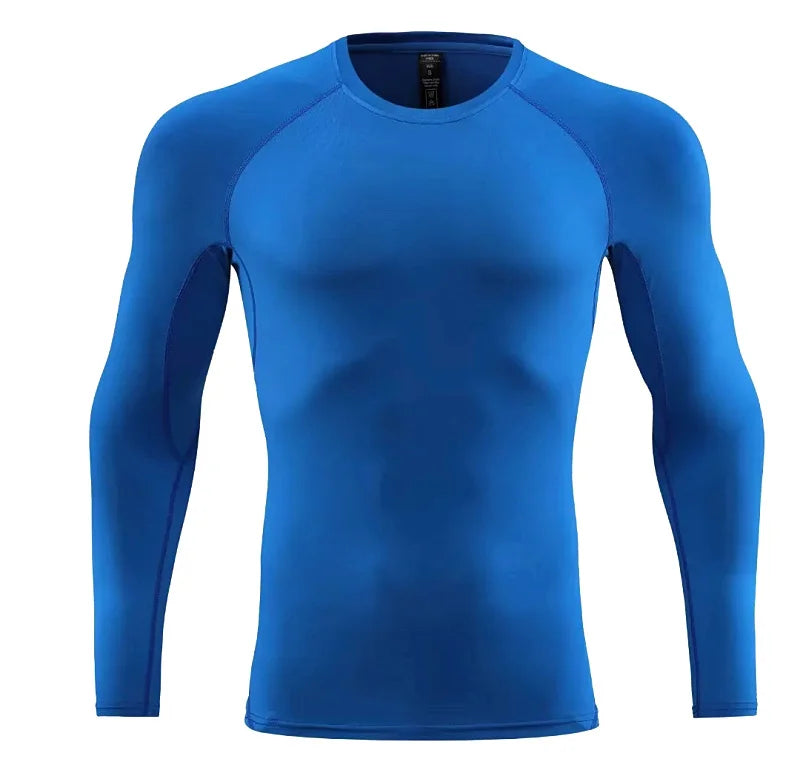 Men Long Sleeve Slim Tops Tees Sportswear Gym Fitness/Compression T-shirt Running Outdoor Jogging Tight Quick Shirt