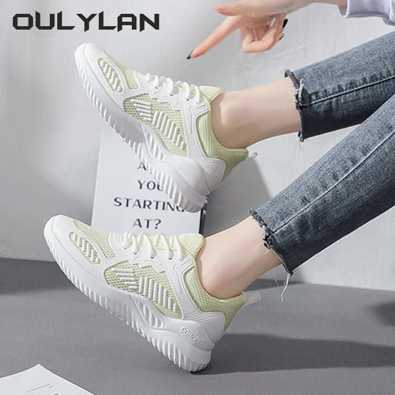 Women Shoes White Alpha Coconut Running Shoes Spring/Summer Sports Casual Mesh Sneaker Breathable Women's Shoes