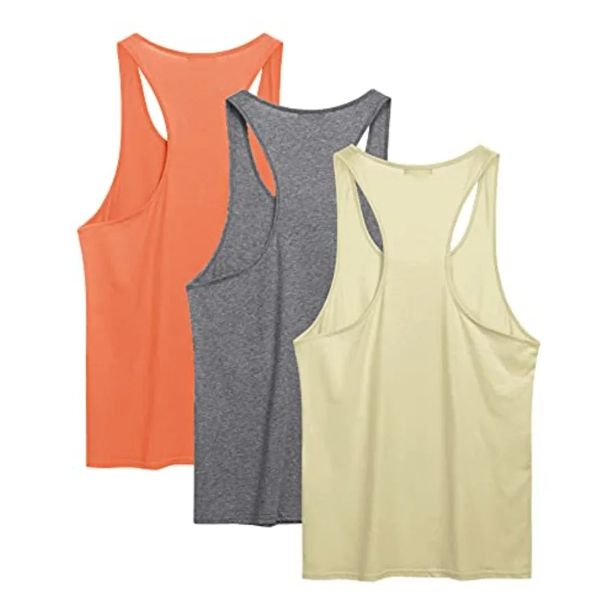Men's 3 Pack Tank Tops Cotton Performance/Sleeveless Casual Classic T Shirts