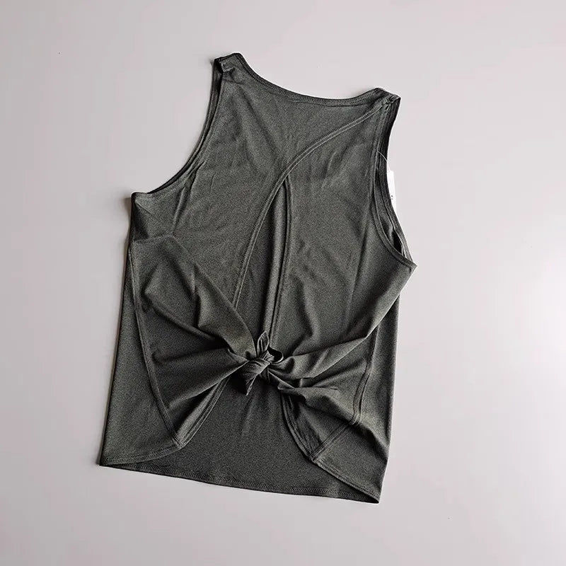 Women's Sleeveless Gym Shirts Tops Yoga Sports Vest Fitness/Loose Sport Shirts Female T-Shirts for Workout Exercise Tank Tops