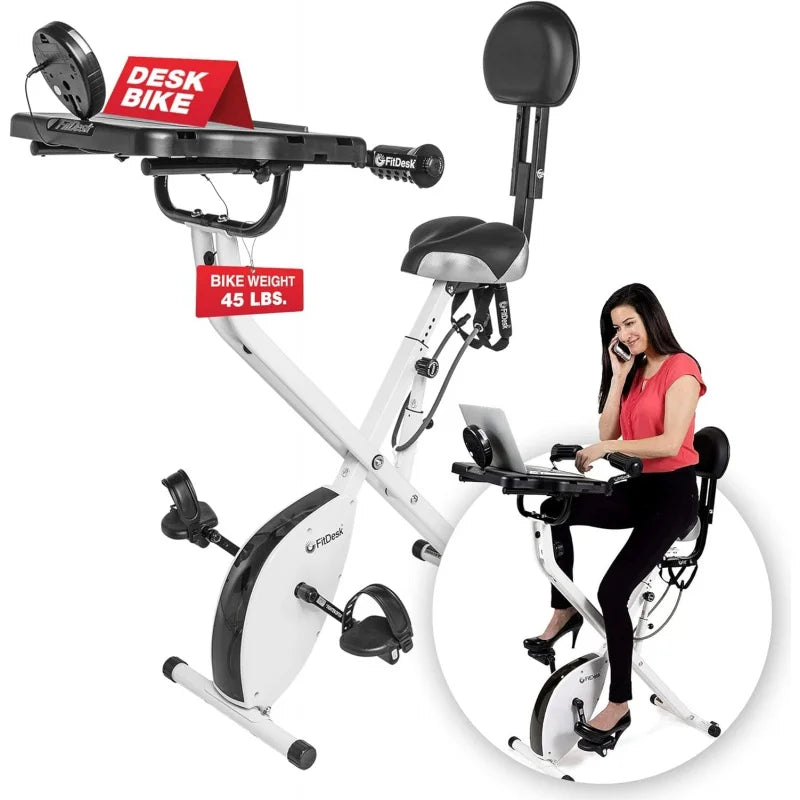 Fit Desk  Bike 3.0 - Folding Exercise for Work from Home/Fitness Stationary Equipment