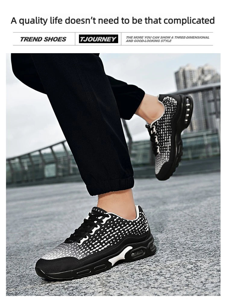 Men's Cushioning Running Shoes EVA Midsole for Shock Absorption/Lightweight & Breathable Mesh Sports Sneakers Gym and Walking