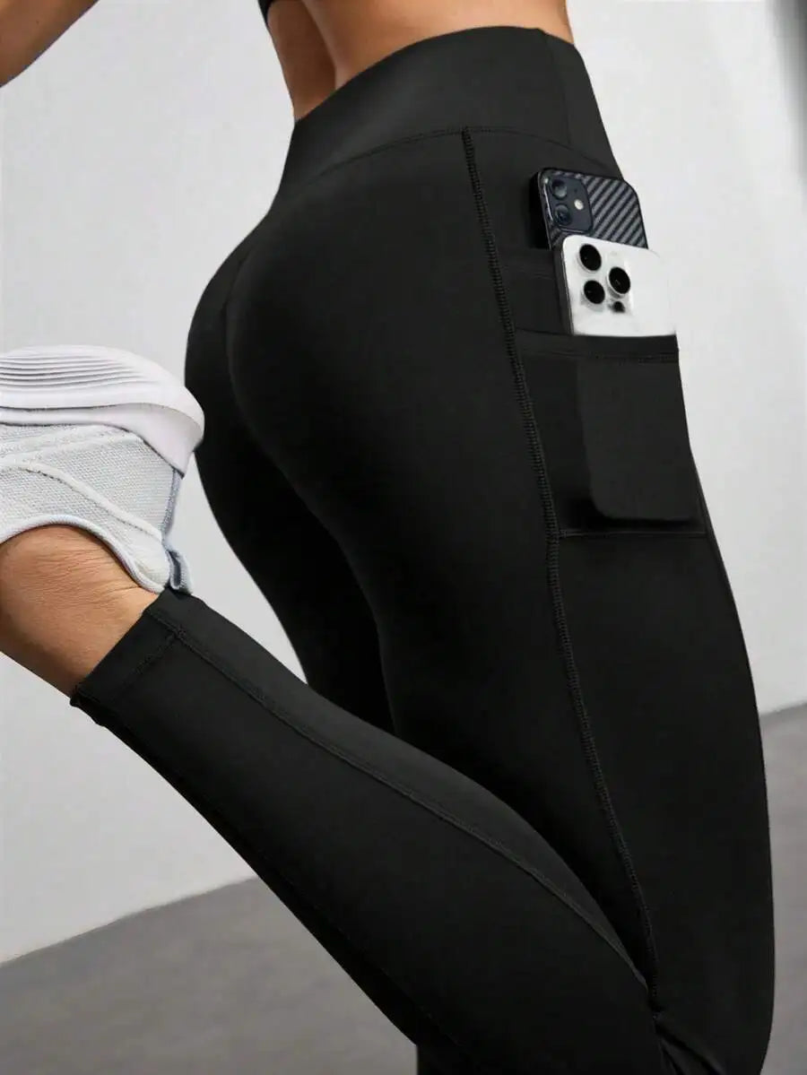Easithlete Phone Pocket Side/Tummy Control Sports Leggings Yoga Women Pants