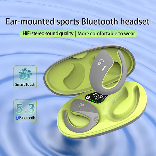 Bone Conduction Sports Bluetooth TWS Wireless Headphones/IPX5 Waterproof Earbuds With Mic HD Call HiFi Music