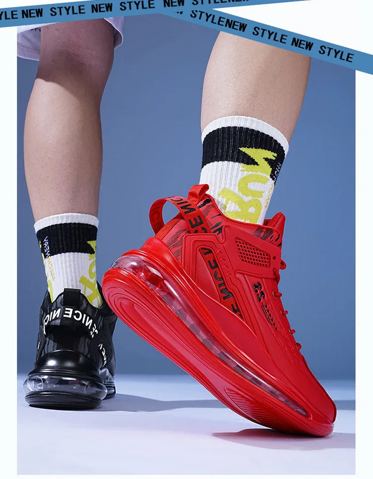 Men's Running Shoes Casual Sneakers New Spring Anti-shock/Air Cushion Sport Shoes Thick Bottom Anti-slip Running Shoes