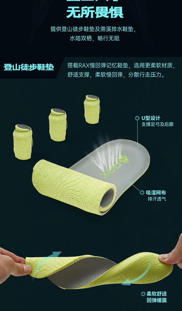 Rax Men Waterproof Hiking Shoes Breathable Hiking Boots/Outdoor Trekking Sports Sneakers Tactical Shoes