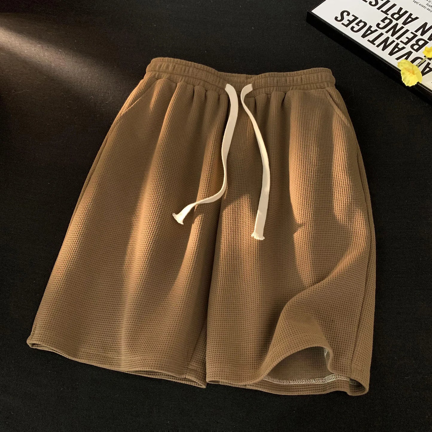 Korean Style Walf Checks Shorts For Men Casual Loose Fit Summer/New Arrival Trendy Brand Youth Sportswear Five Minute Shorts