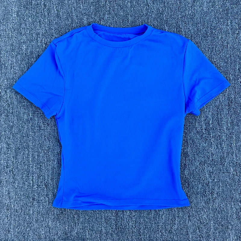 Women's Tight Fitting Sports T-shirt Quick Drying Short Sleeved Yoga T-shirt/Pilates Running Exercise Fitness Short Sleeved