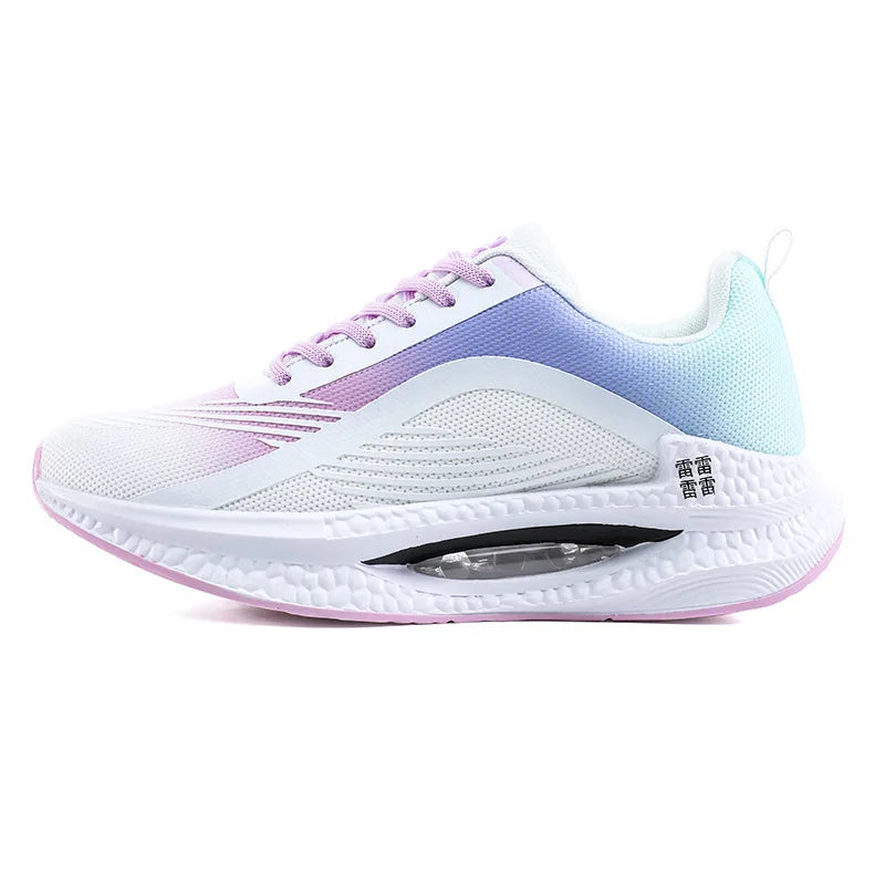 Men's lightweight mesh sports shoes, shock-absorbing/running shoes with air cushion and popcorn sole