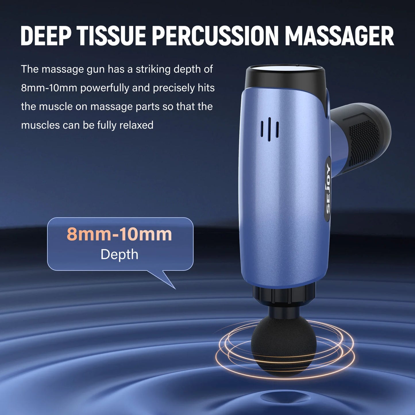 SEJOY Massage Gun  30 Speed Deep Tissue/for Athletes Percussion Massager 10 Heads Electric Massager