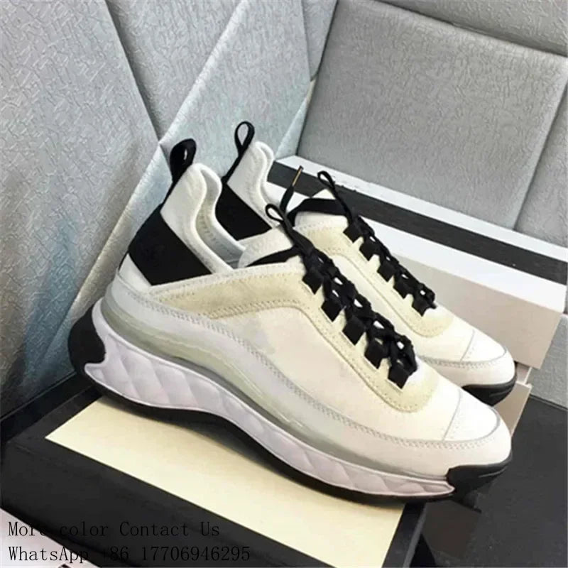 NEW 24S Camellia Men Women Comfortable Dress Shoes White/Black Genuine Casual Leather Breathable Ladies Low Outdoor Sports