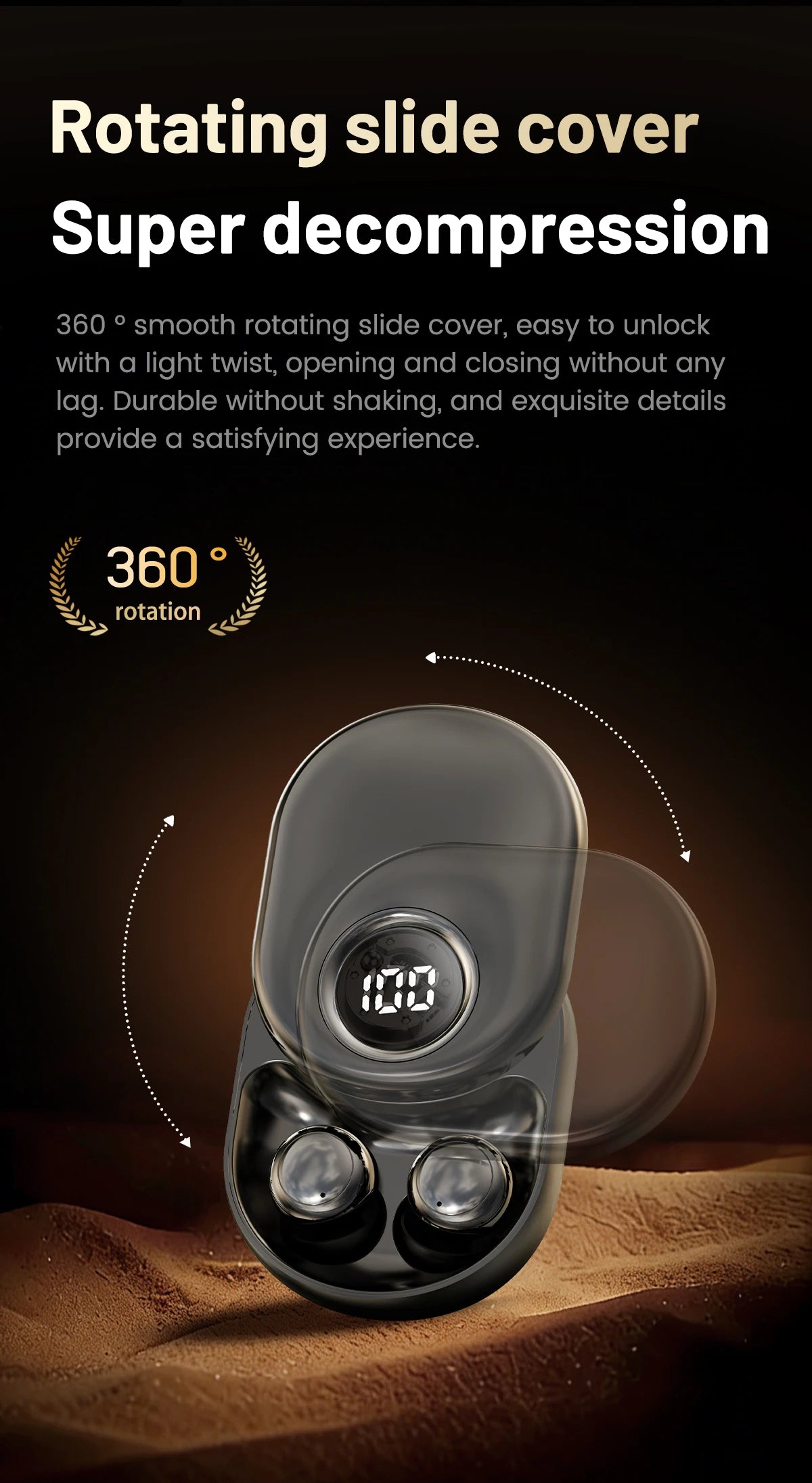 SK55 Bluetooth Wireless Earbuds Sleep Earphones/Bluetooth 6.0, Noise-Canceling Earphones Improves Sleep Quality