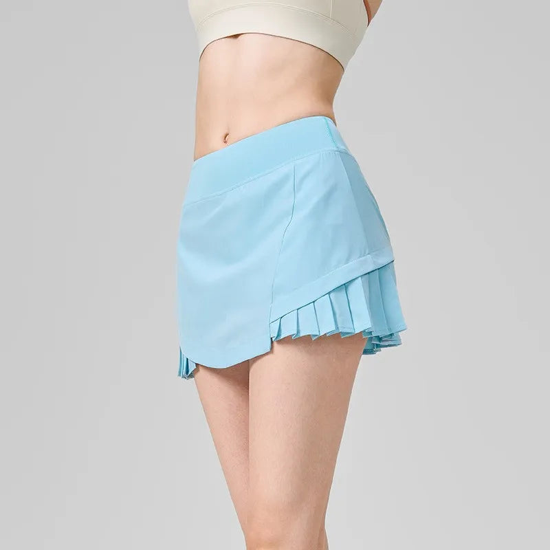 Women 2 in 1 Jogging Shorts Skirts High Waist Fitness/Sport Yoga Shorts Tennis Golf Gym Running Shorts Sports Tight Shorts