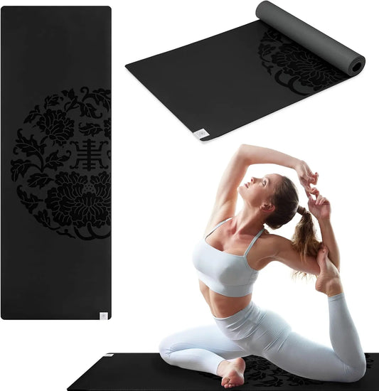 5mm Thick Non-Slip Yoga Mat for Hot Yoga/Pilates & Workouts 68x24 Inches Cushioned Support