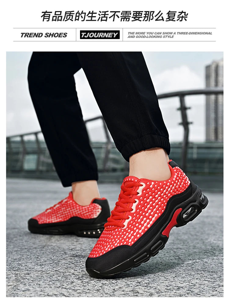 Men's Cushioning Running Shoes EVA Midsole for Shock Absorption/Lightweight & Breathable Mesh Sports Sneakers Gym and Walking