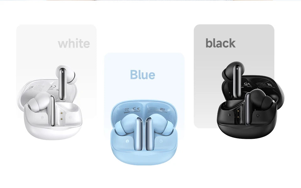 QCY Melobuds N50 ANC Bluetooth 5.4 Wireless Earphones Active Noise Cancellation/6 Mics Clear Call Earbuds Multipoint Connection