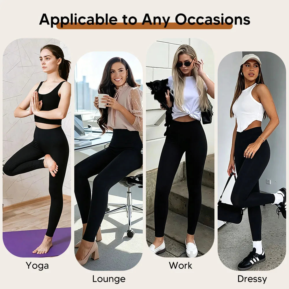 Vaslanda High Waisted Tummy Control Compression Leggings for Women/Women's Soft Yoga Pants for Running Non See Through Plus Size