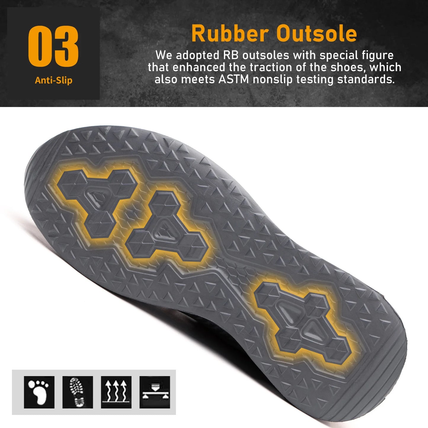 Steel Toe Work Safety Sneakers for Men Lightweight/Anti-Smash Anti-Puncture Protective Shoes