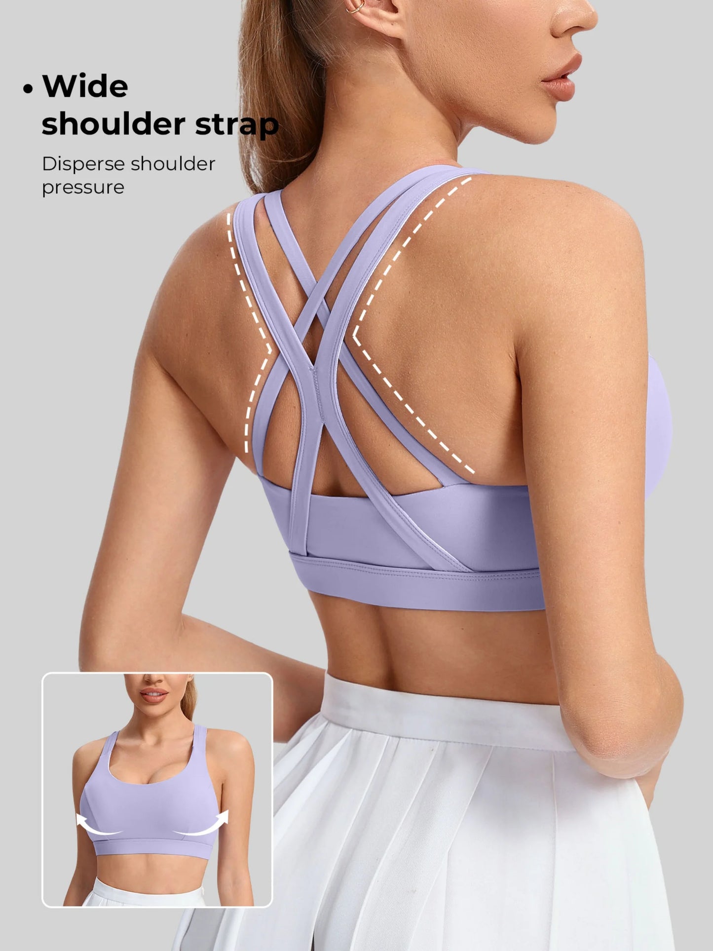 Ladies' yoga sports bra back style thin/shoulder strap sports vest breathable nylon blended material
