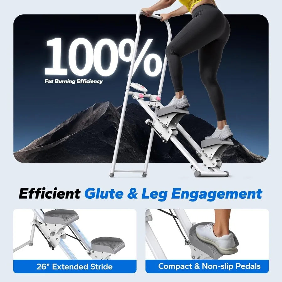Stair Stepper for Home Gym Exercise, New Version Stairmaster/for Full-Body Workout Compact Folding Stair Climber with Extended