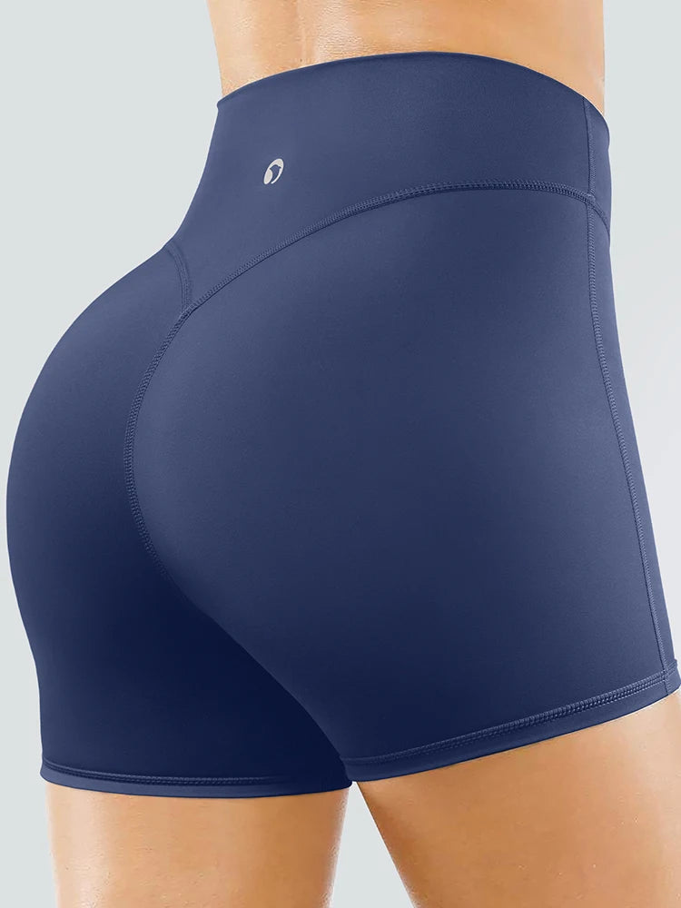 Summer Women's High-Waist Breathable Yoga Shorts High/Elastic Running Tights Leggings Cycling Workout Gym Sports Shorts