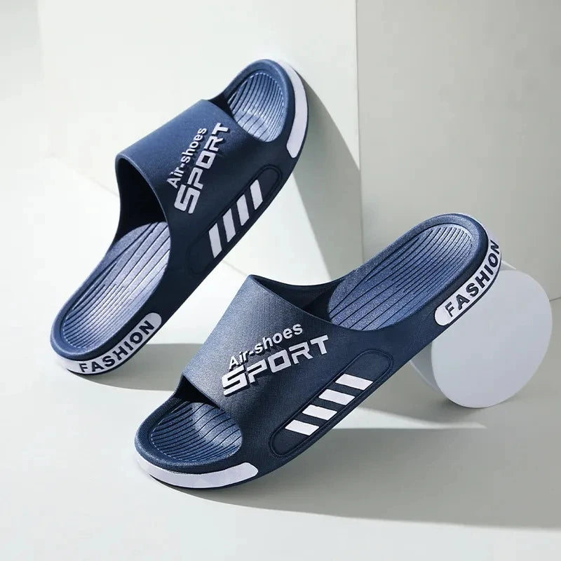 Fashion Men's Slippers PVC Soft Sole Non-slip Slides Casual/Outdoor Flip Flops Home Slippers New