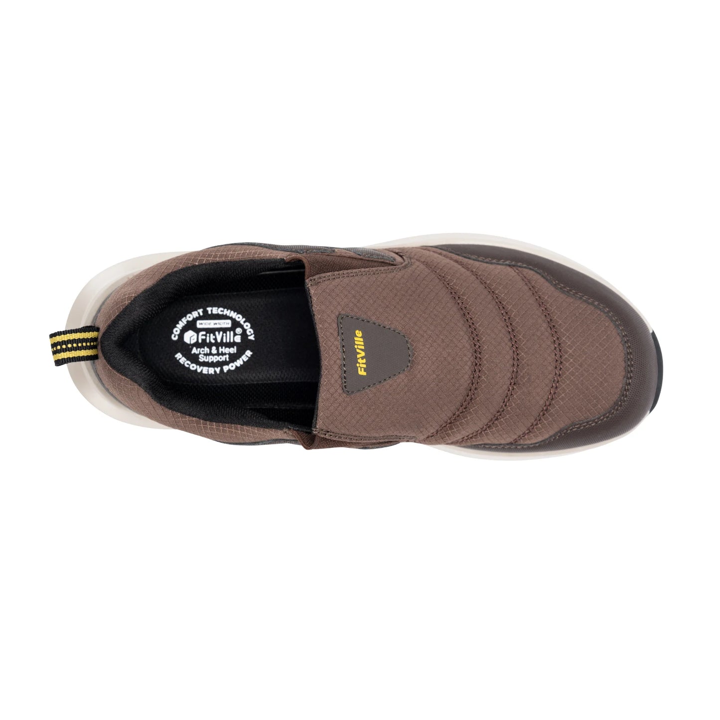 FitVille Men's Shoes Wide Width Slip On Hiking Comfortable Loafers/Go Walking and Trekking Trails  Sneakers with Arch Support