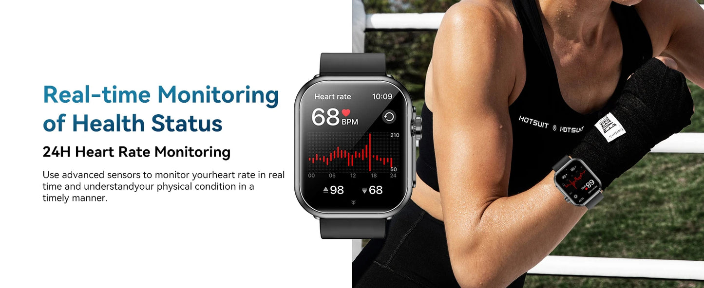 SENBONO Smart Watch for Men Women With 1000mAh Battery 100Day Standby Time/Fitness Tracker IP68 Waterproof Watch for Android iOS