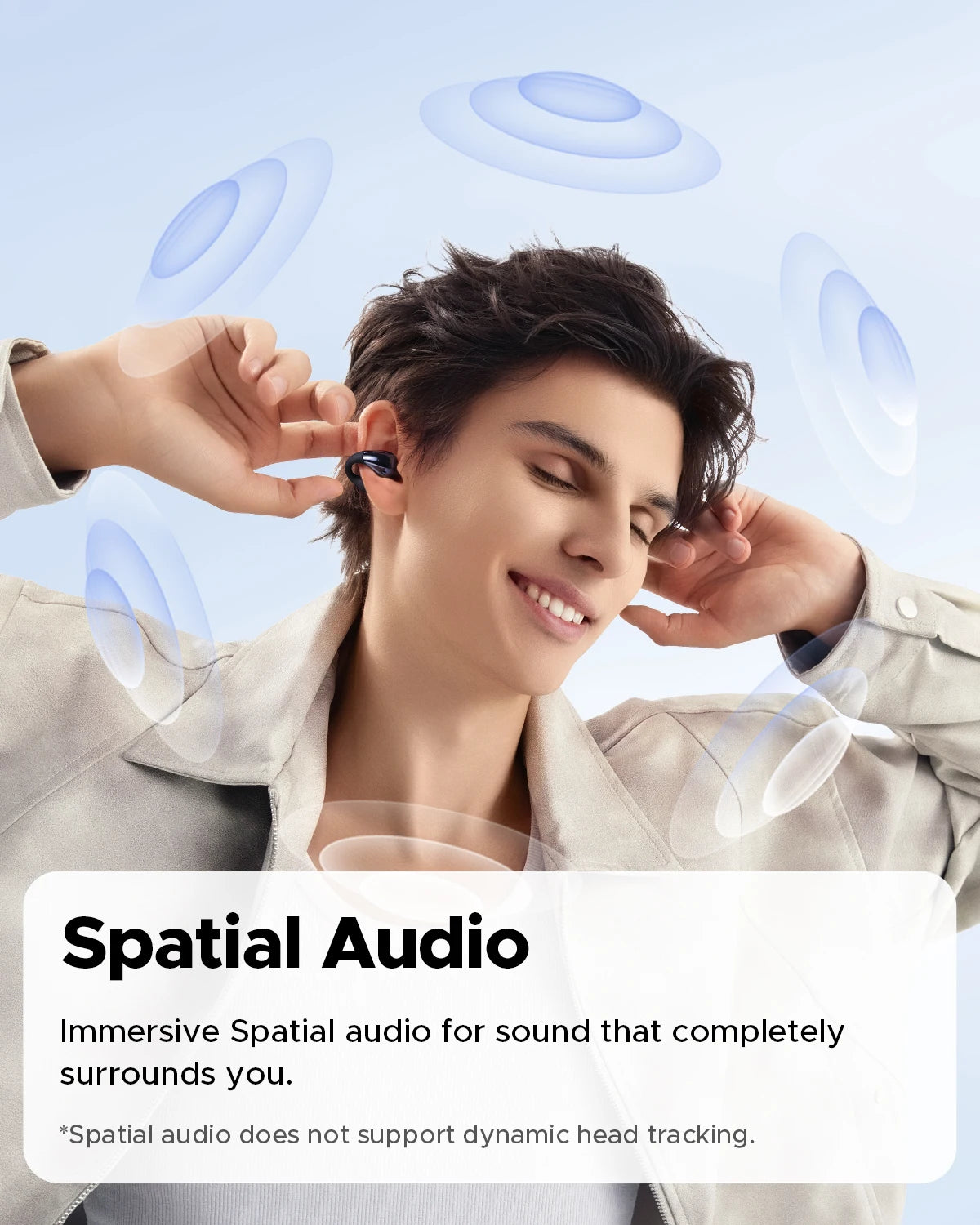 SoundPEATS PearlClip Pro Bluetooth 5.4 Opean-Ear Earbuds/Wireless Earphones Multipoint Connection Clip on Headphones