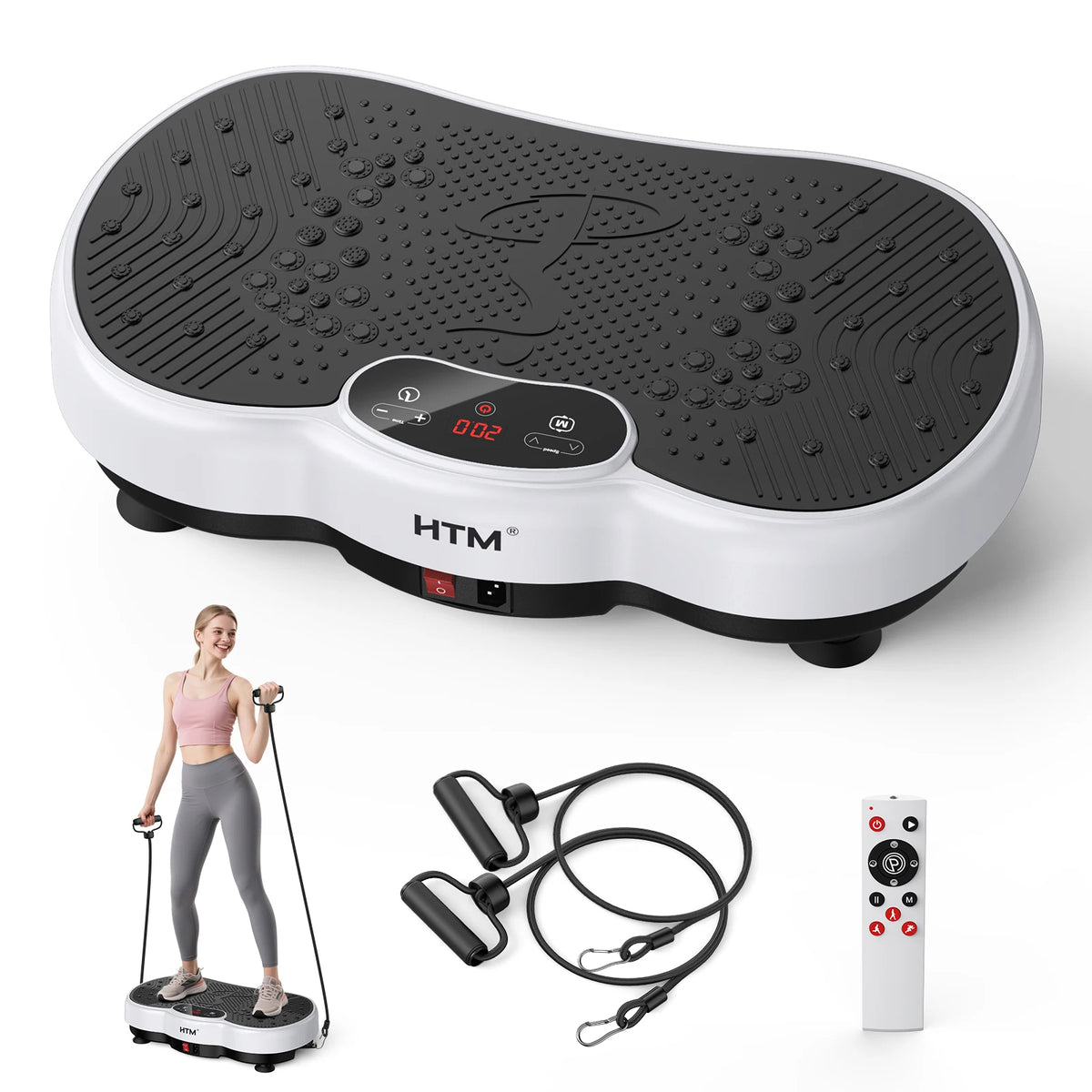 Vibration Exercise Plate Machine Full Body Shaker 120 Levels/Adjustable Speed Weight Loss Fat Shaking Machines Workout Portable