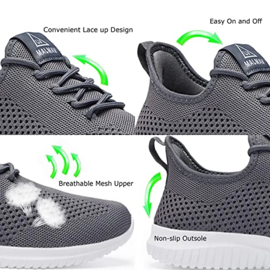 VAMJAM Men's Running Shoes Ultra Lightweight Breathable Walking Shoes/Non Slip Athletic Fashion Sneakers Mesh Workout Shoes
