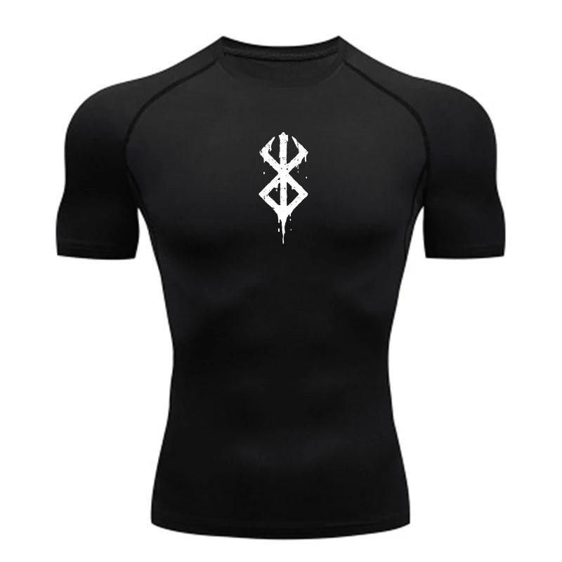 Summer Sports Tops Quick Dry Men's Compression Shirt Short Sleeve/Second Skin Gym Workout Short Fitness Running T-Shirt Men Wear