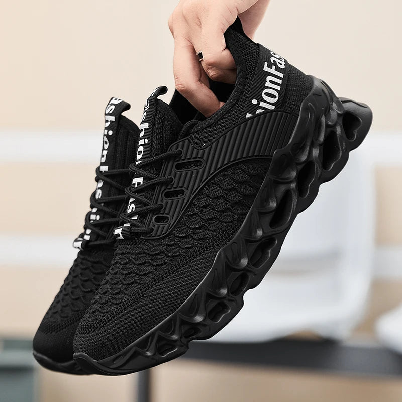 YRZL Men's Breathable Mesh Lightweight Running Shoes Soft Sole/Non Slip Comfortable Sports Shoes for Men Outdoor Walking Casual