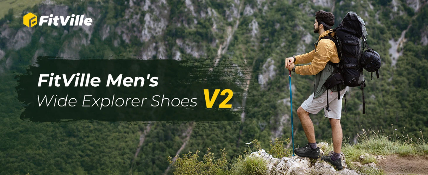 Fittington Slip-on Shoes Wide Sneakers For Men Soft Men's Running Shoe/Slip Resistant Hiking Walking Shoes With Arch Support