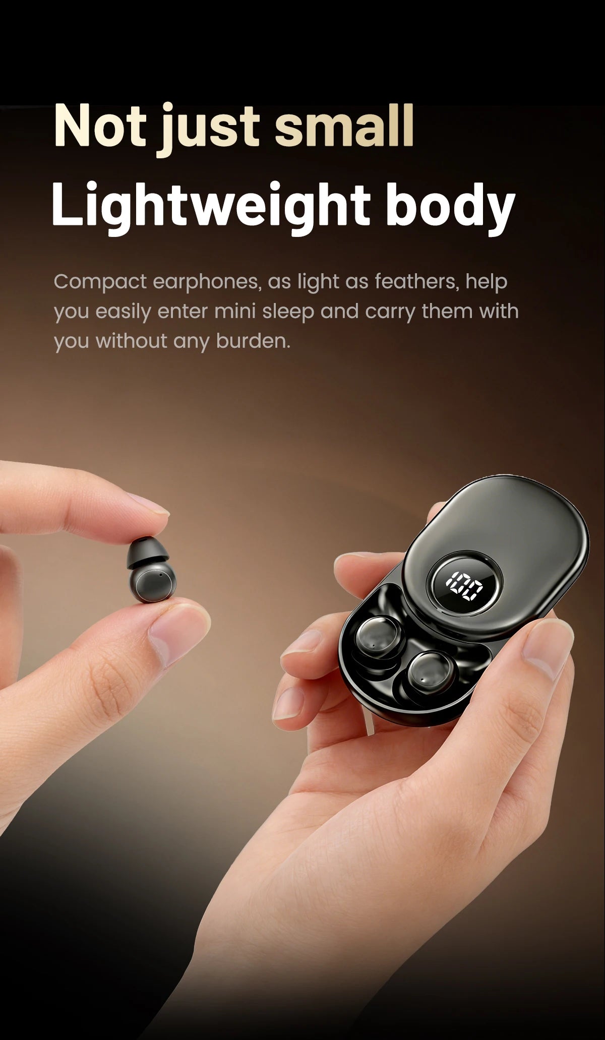 SK55 Bluetooth Wireless Earbuds Sleep Earphones/Bluetooth 6.0, Noise-Canceling Earphones Improves Sleep Quality